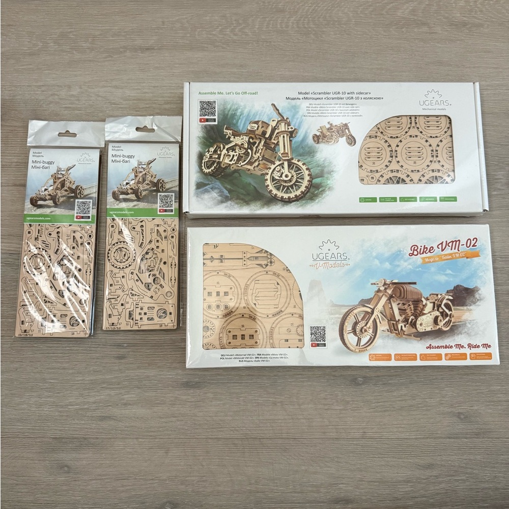UGears Model Kits Bundle Lot of 4 - Plus Additional Kits